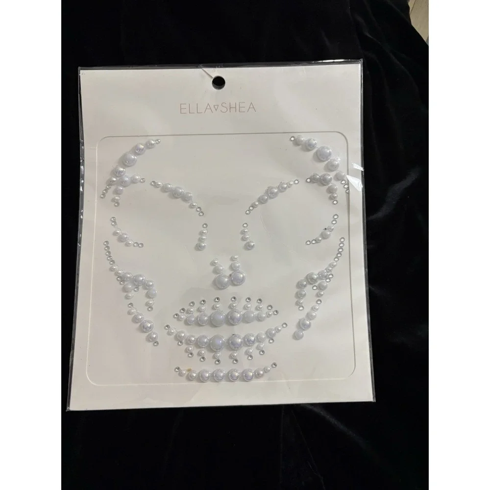 Pearl Adhesive Facial Jewels. Day Of The Dead   NWT.